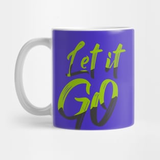 Let It Go Narcissist Survivor Divorce Party Trendy Green And Black Typography Mug